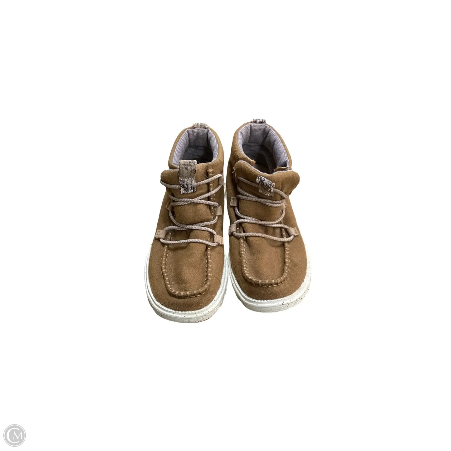 Shoes Sneakers By Hey Dude In Brown, Size: 8