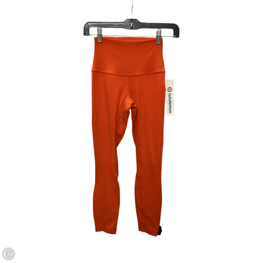 Athletic Leggings By Lululemon In Orange, Size: 2