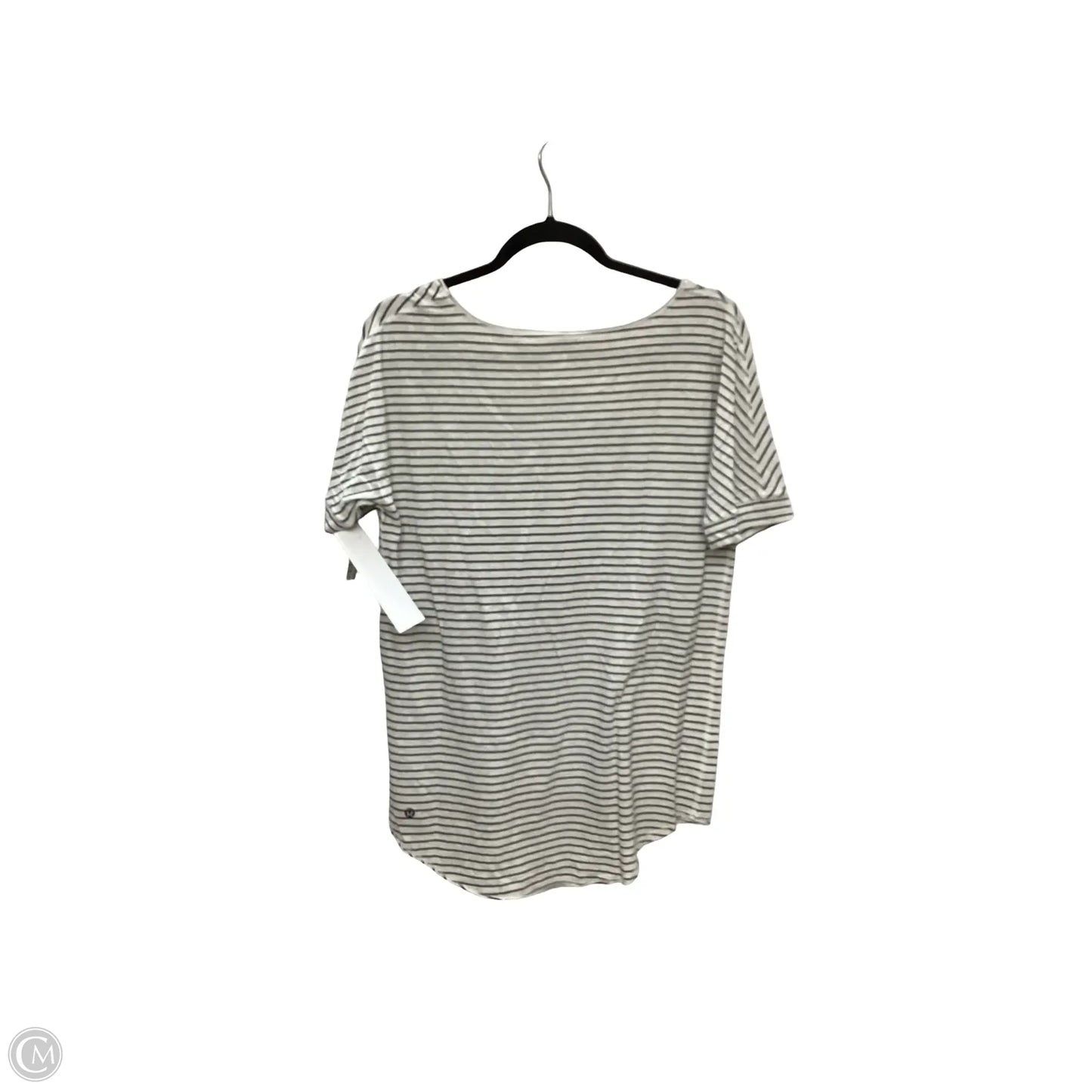 Athletic Top Short Sleeve By Lululemon In Striped Pattern, Size: 6
