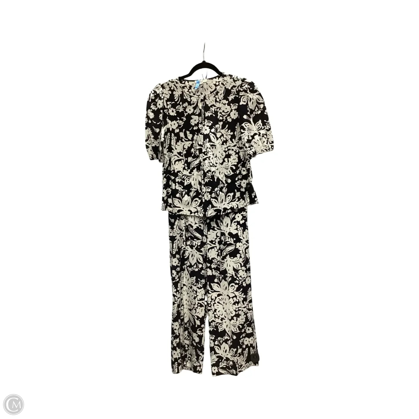Pants Set 2pc By Christian Siriano In Black & White, Size: S