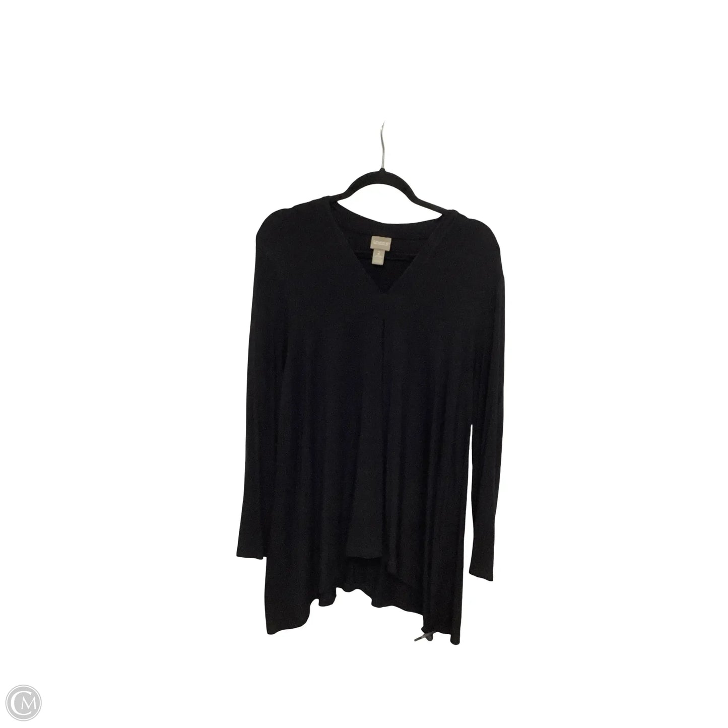 Blouse Long Sleeve By Chicos In Black, Size: 2