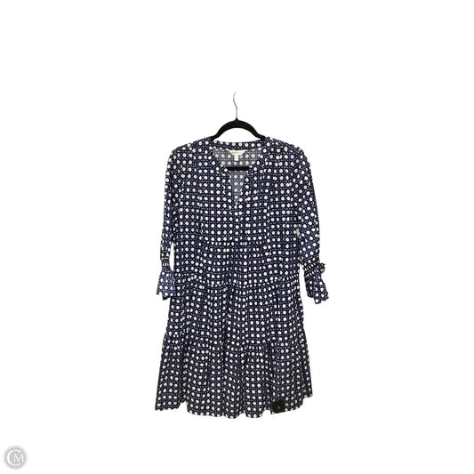 Dress Casual Short By Crown And Ivy In Blue & White, Size: L