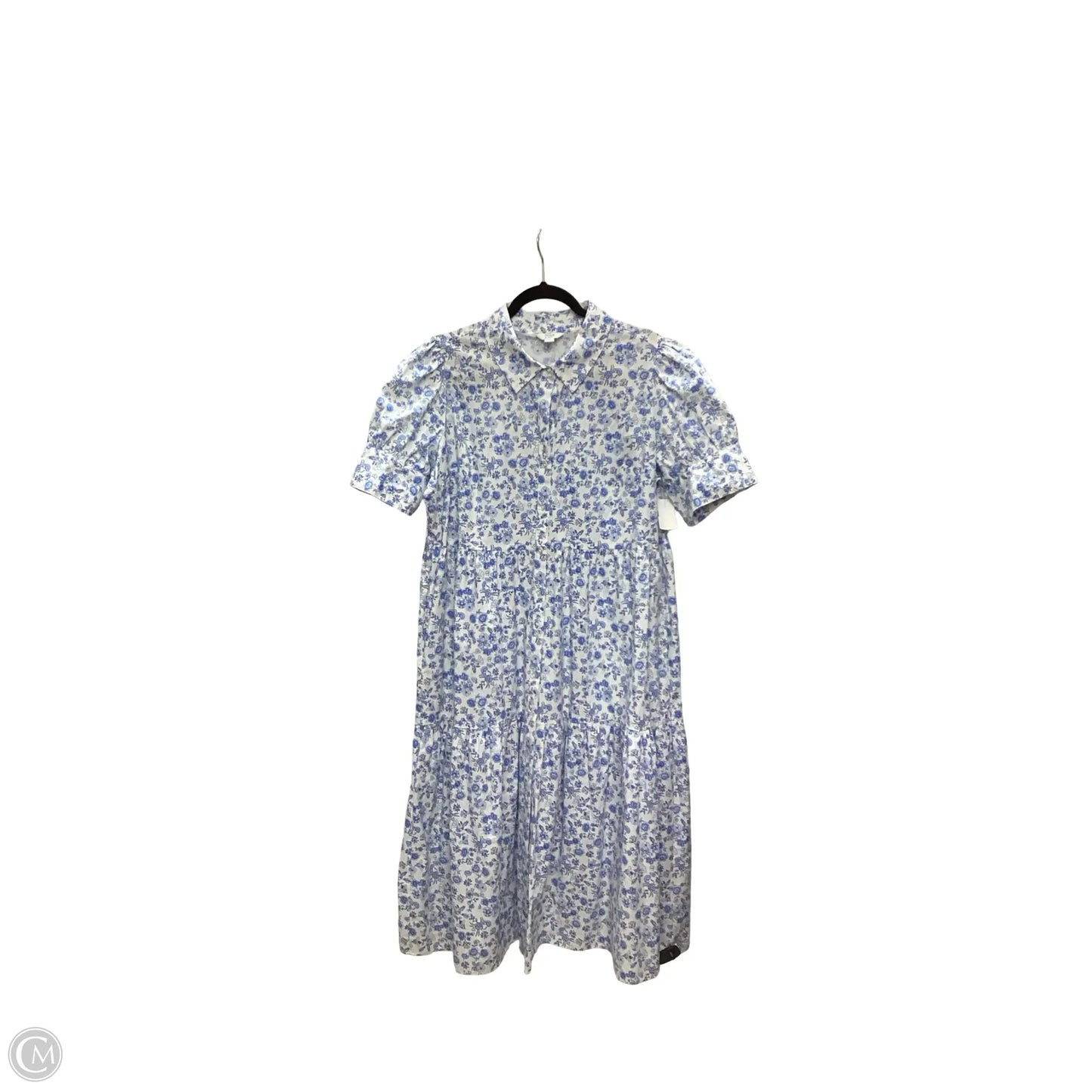 Dress Casual Midi By Crown And Ivy In Blue & White, Size: Xlp