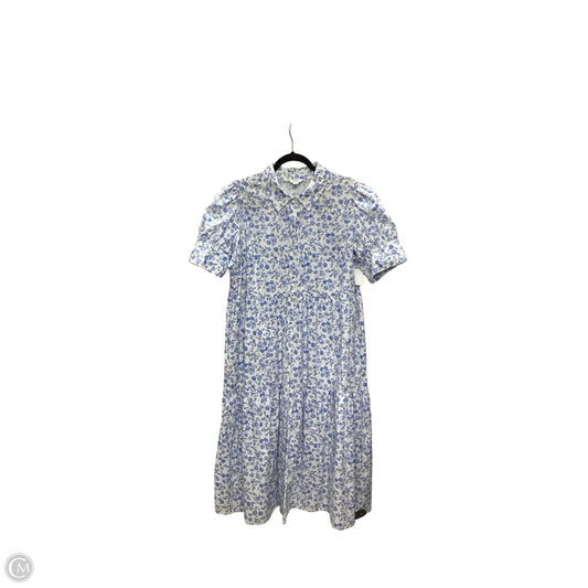 Dress Casual Midi By Crown And Ivy In Blue & White, Size: Xlp