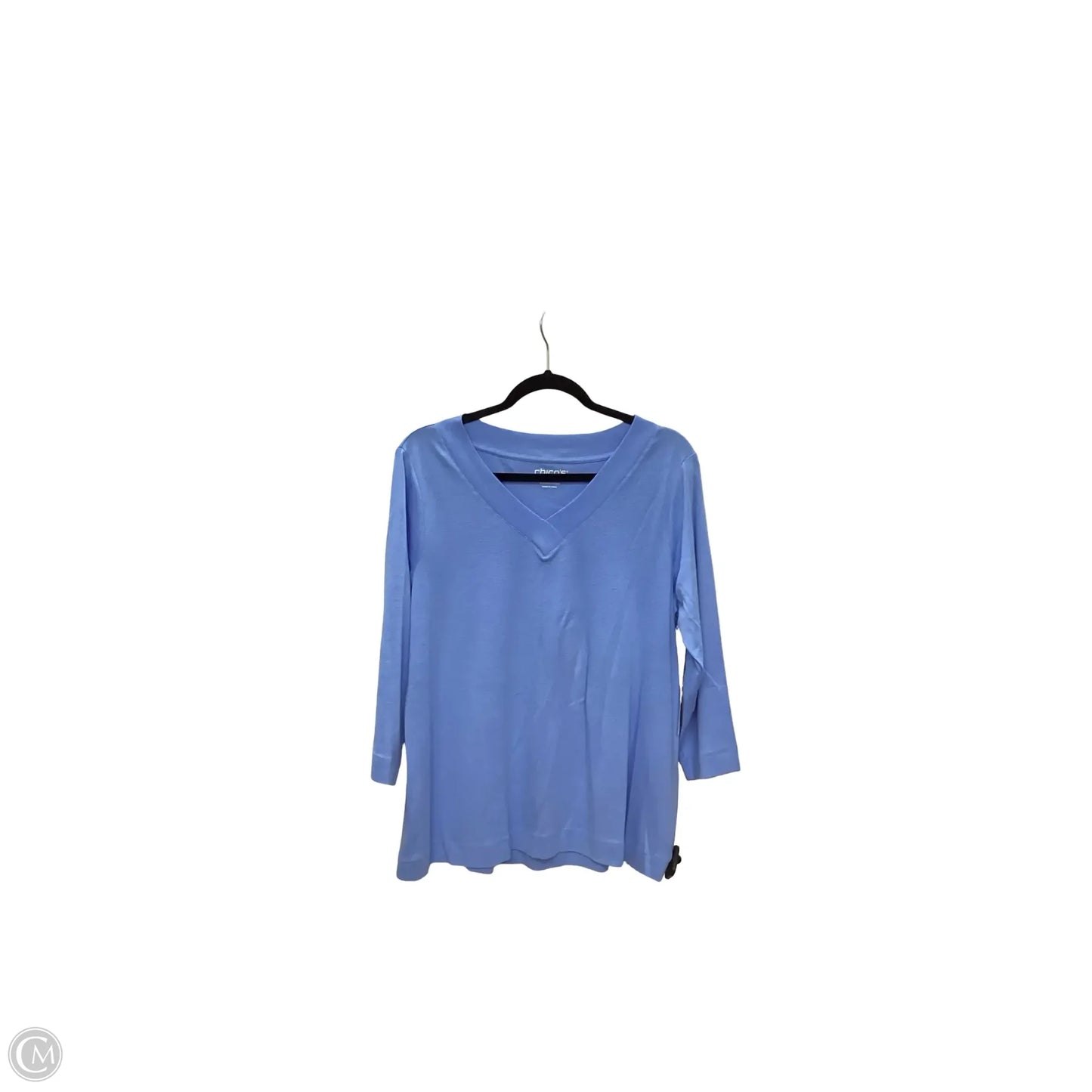 Top 3/4 Sleeve By Chicos In Blue, Size: Xl