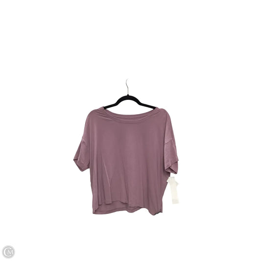 Athletic Top Short Sleeve By Lululemon In Purple, Size: 10