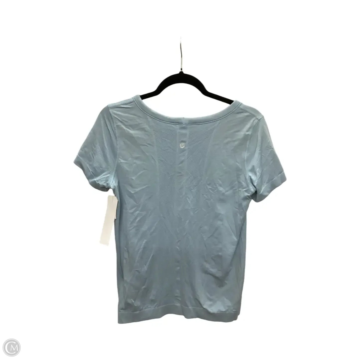 Athletic Top Short Sleeve By Lululemon In Blue, Size: 8