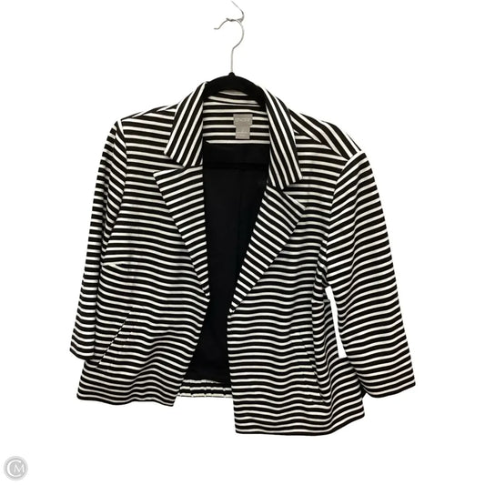 Blazer By Chicos In Striped Pattern, Size: 2