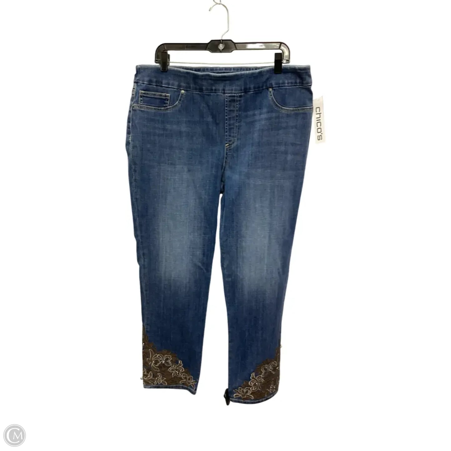 Jeans Jeggings By Chicos In Blue Denim, Size: 16