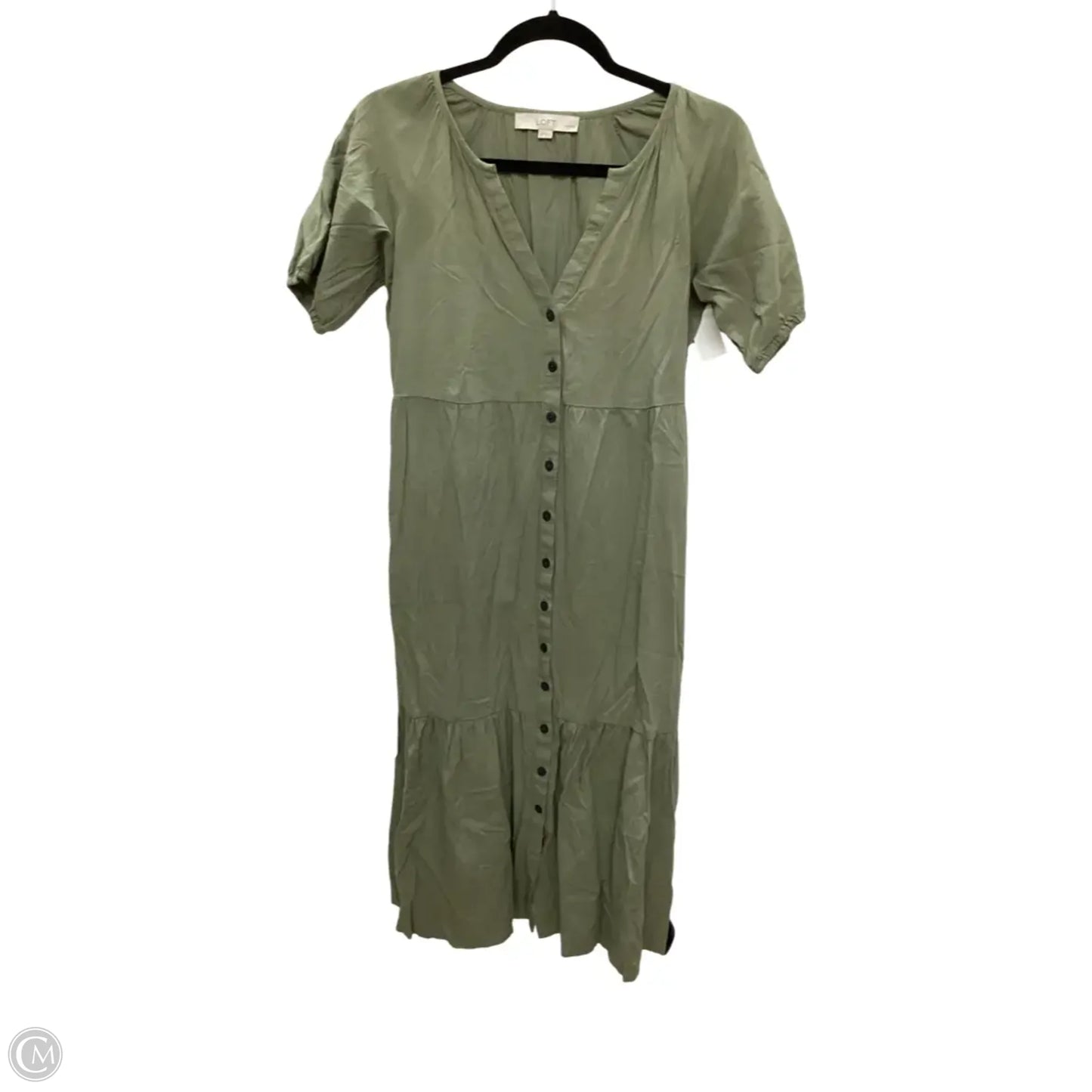Dress Casual Midi By Loft In Green, Size: Xsp