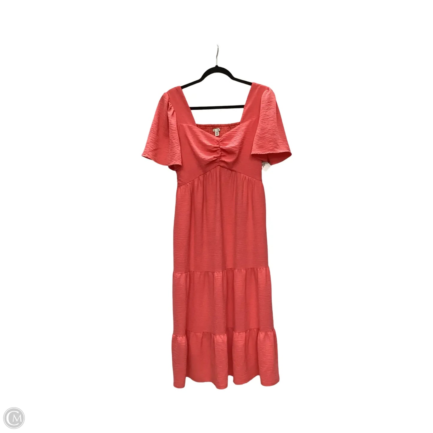 Dress Casual Midi By Cato In Orange, Size: M