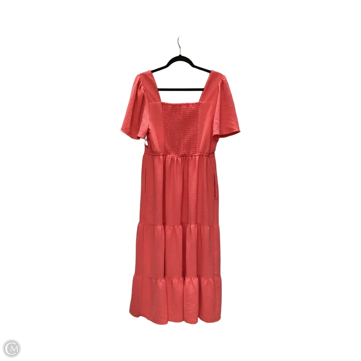 Dress Casual Midi By Cato In Orange, Size: M