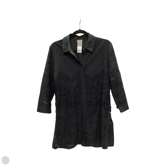 Blouse 3/4 Sleeve By Chicos In Black, Size: M