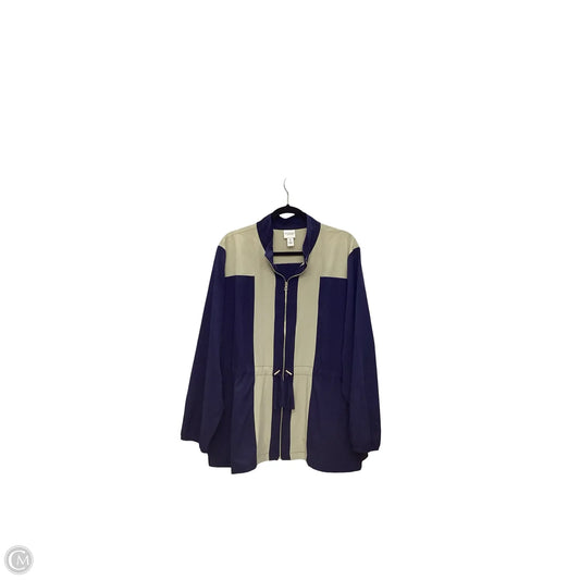 Jacket Windbreaker By Chicos In Multi-colored, Size: Xxl