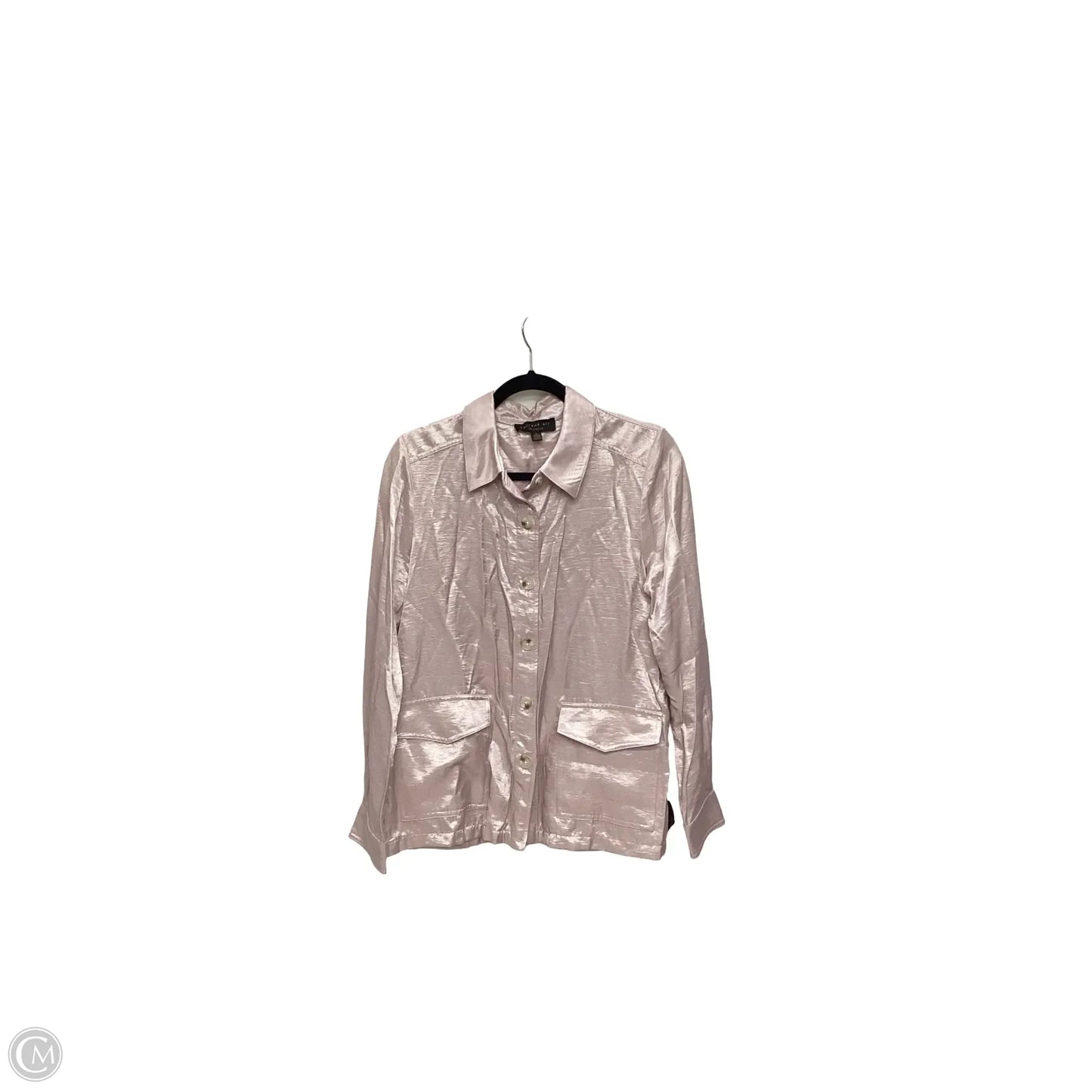 Blouse Long Sleeve By Current Air In Pink, Size: S