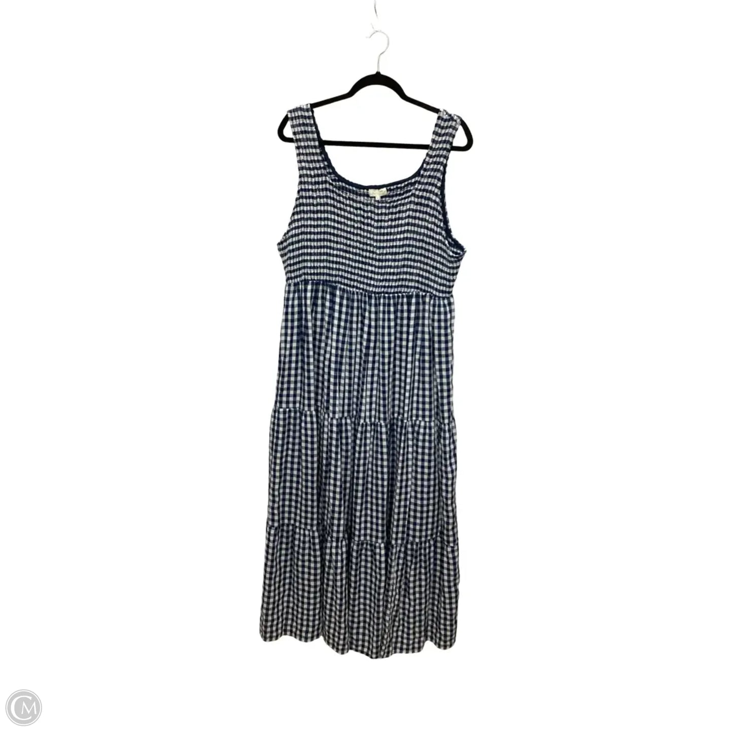 Dress Casual Maxi By Roolee In Blue & White, Size: Xl