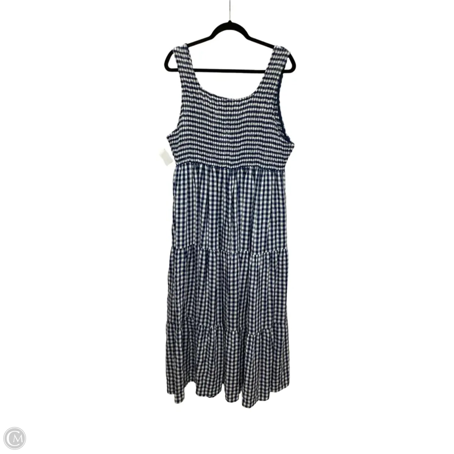 Dress Casual Maxi By Roolee In Blue & White, Size: Xl