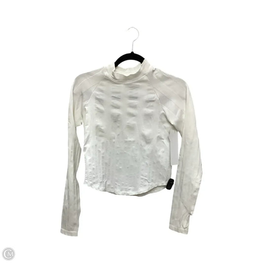 Athletic Top Long Sleeve Crewneck By Free People In White, Size: M