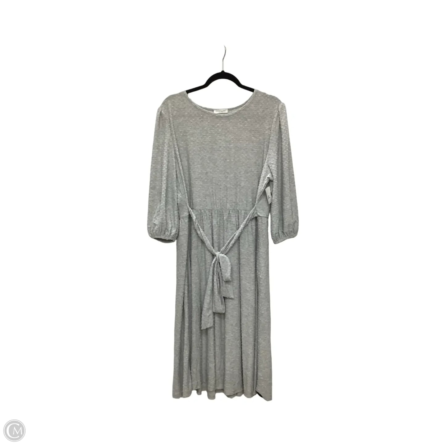 Dress Casual Midi By Chicsoul In Grey, Size: 2x