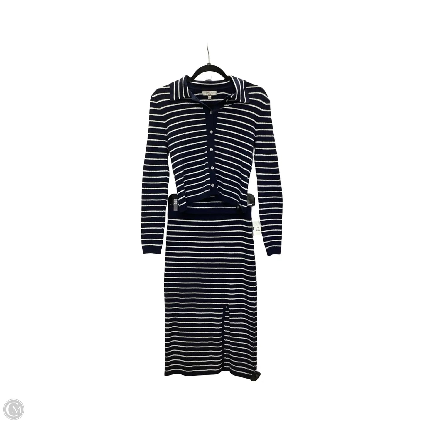 Skirt Set 2pc By Bagatelle In Striped Pattern, Size: S