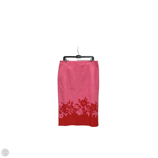 Skirt Midi By Talbots In Pink & Red, Size: 12