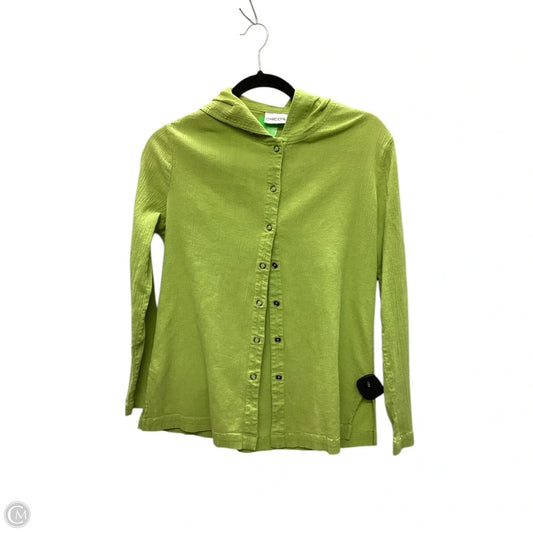 Jacket Shirt By Chicos In Green, Size: S