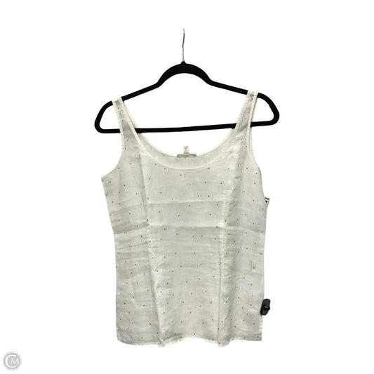 Blouse Sleeveless By Eileen Fisher In Cream, Size: Xs