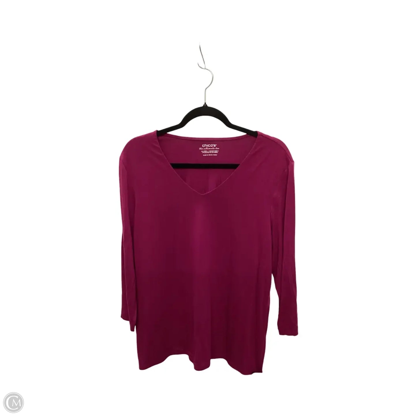 Top Long Sleeve By Chicos In Purple, Size: L