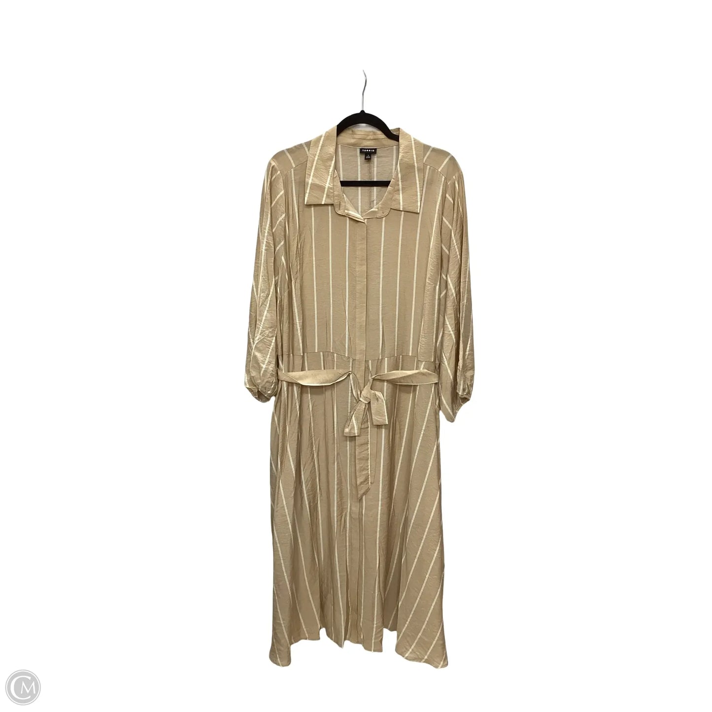 Dress Casual Midi By Torrid In Tan, Size: 1x