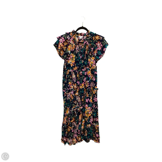 Dress Casual Midi By Crown And Ivy In Floral Print, Size: L
