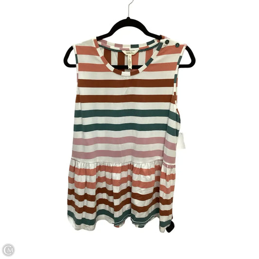 Blouse Sleeveless By Matilda Jane In Striped Pattern, Size: Xl