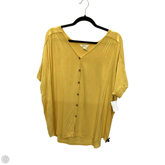 Blouse Short Sleeve By Matilda Jane In Yellow, Size: Xl