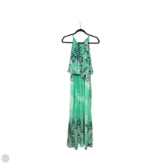 Dress Casual Maxi By Peach Love Cream California In Tropical Print, Size: S