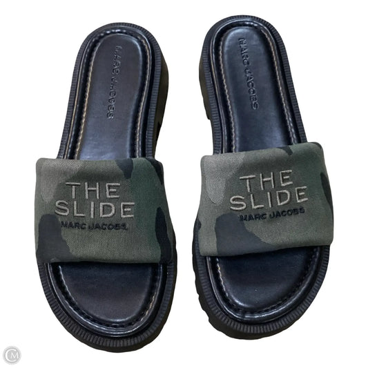 Sandals Luxury Designer By Marc Jacobs In Camouflage Print, Size: 10.5