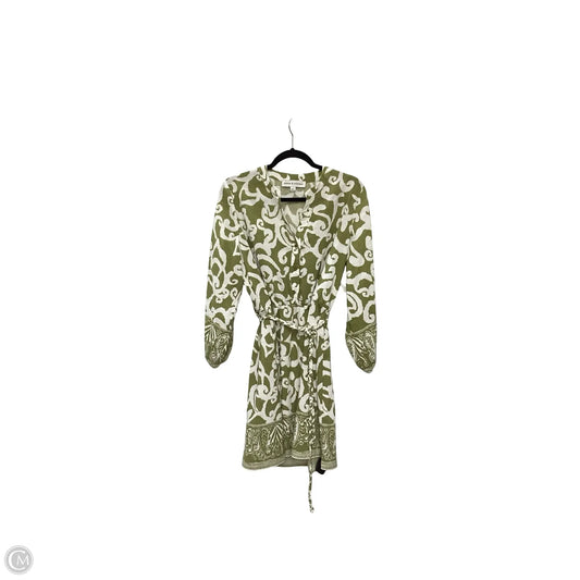 Dress Casual Short By Emma And Michele In Green & White, Size: L