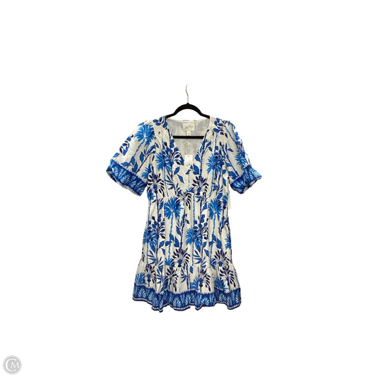 Dress Designer By Lilly Pulitzer In Blue & White, Size: 12