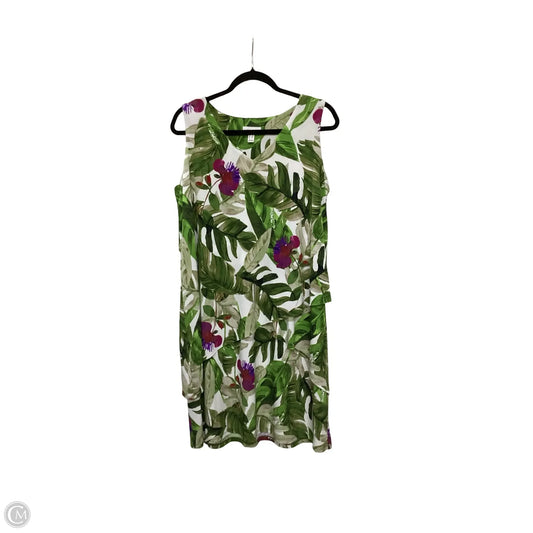 Dress Casual Short By Susan Graver In Tropical Print, Size: Lp