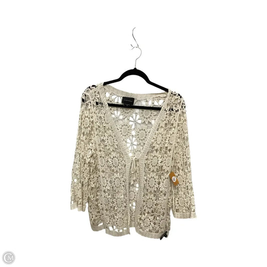 Cardigan By Liv Los Angeles In Cream, Size: Xl