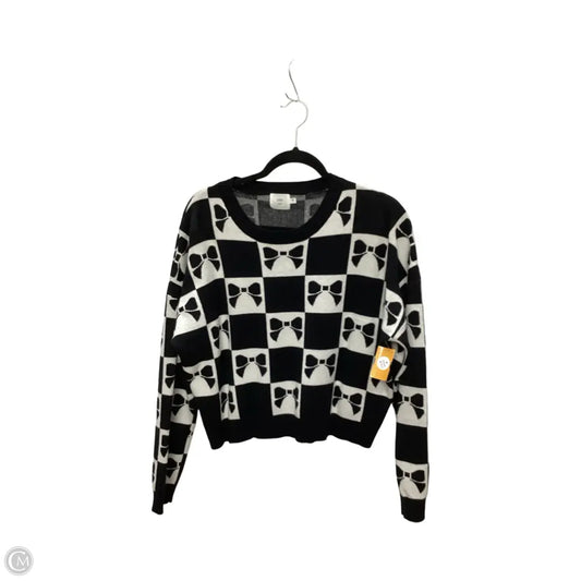 Sweater By Luna Ivy In Black & White, Size: L