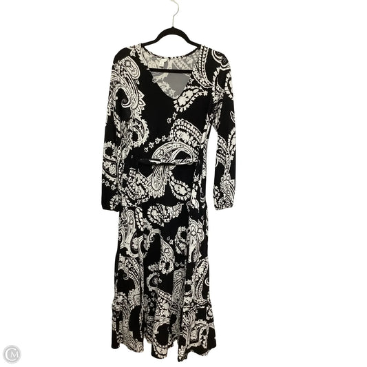 Dress Casual Maxi By Cato In Black & White, Size: Xs