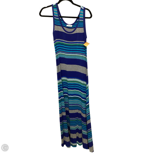 Dress Casual Maxi By Calvin Klein In Striped Pattern, Size: 8
