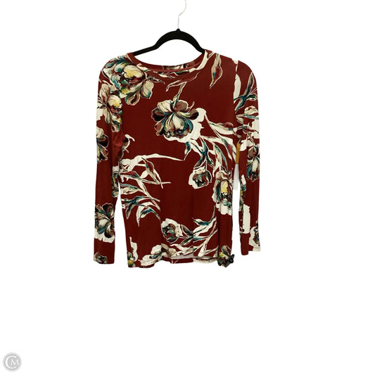 Blouse Long Sleeve By Chicos In Floral Print, Size: 0