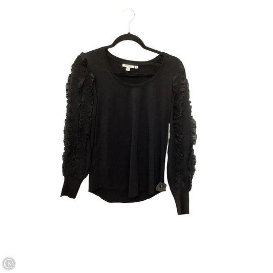 Blouse Long Sleeve By Chicos In Black, Size: 0