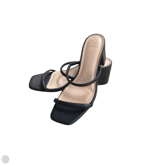 Sandals Heels Block By A New Day In Black, Size: 7.5