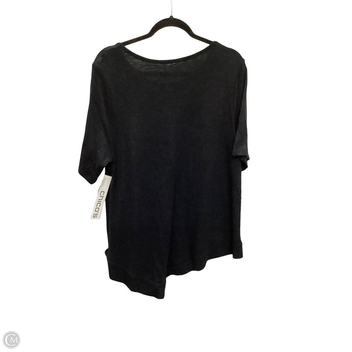 Top Short Sleeve Basic By Chicos In Black, Size: Xl