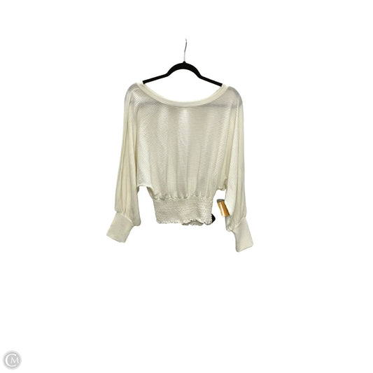 Blouse 3/4 Sleeve By Clothes Mentor In Cream, Size: S