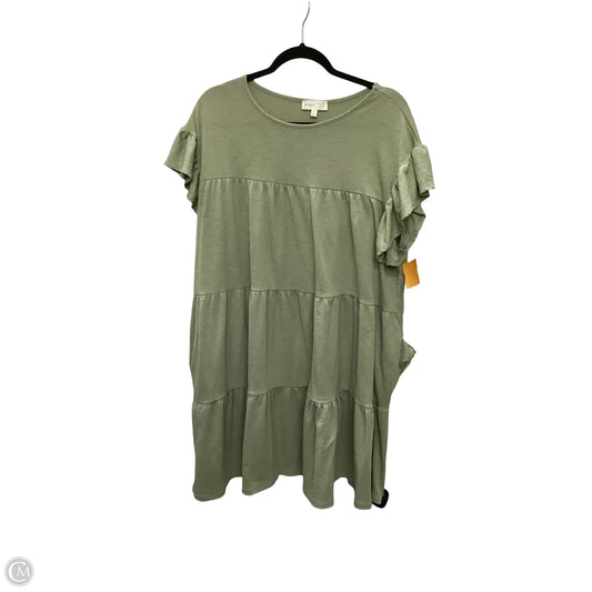 Dress Casual Short By Perfect Peach In Green, Size: 2x