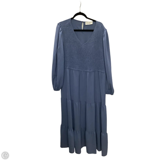 Dress Casual Maxi By Clothes Mentor In Blue, Size: 3x