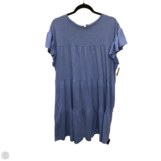 Dress Casual Short By Perfect Peach In Blue, Size: 2x