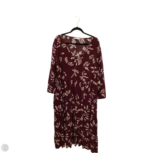 Dress Casual Maxi By Sonoma In Red, Size: 4x